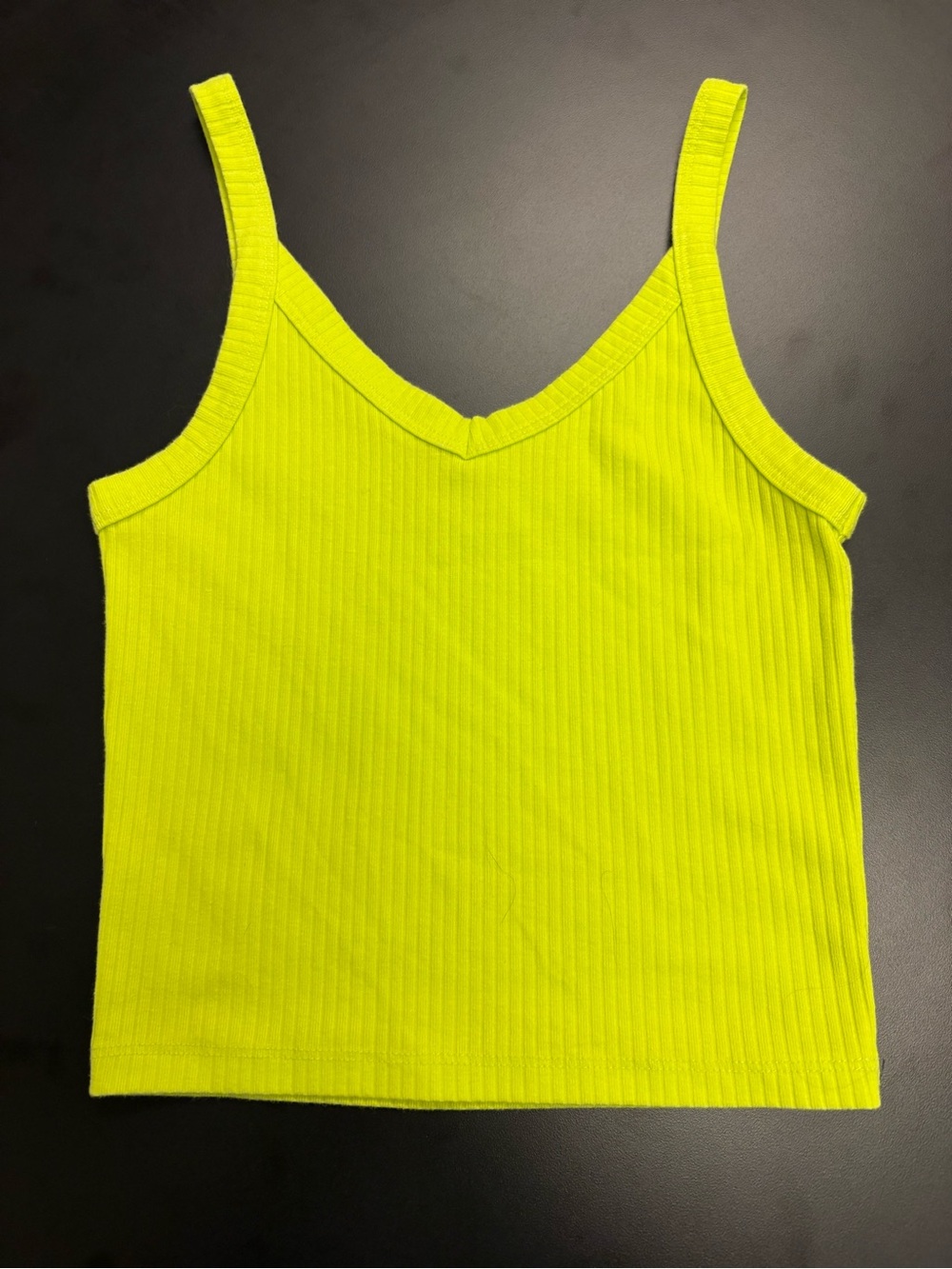wild fable Neon Yellow Ribbed V-Neck Camisole